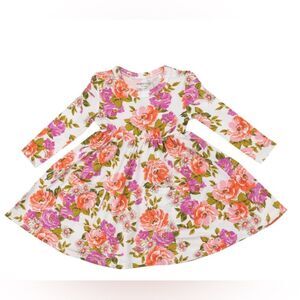 Angel Dear Twirly Dress Long Sleeve Wild Rose Floral Size 18-24 Months NWT